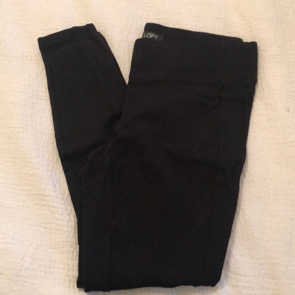 Loft. Black workplace leggings.
